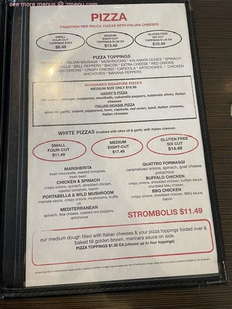 gianna via's menu